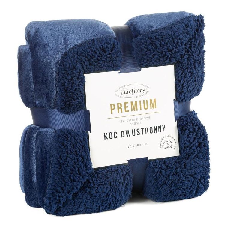 Eurofirany, koc Tedy, granatowy, 70-160 cm