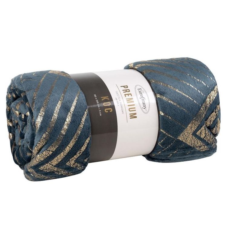 Eurofirany, koc Victoria, 150-200 cm, granatowy