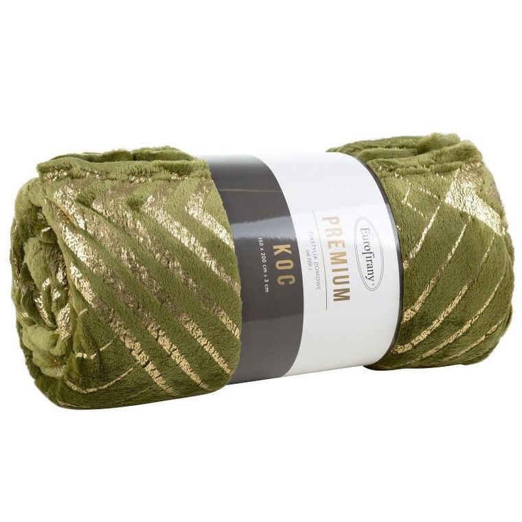 Eurofirany, koc Victoria, 150-200 cm, oliwkowy