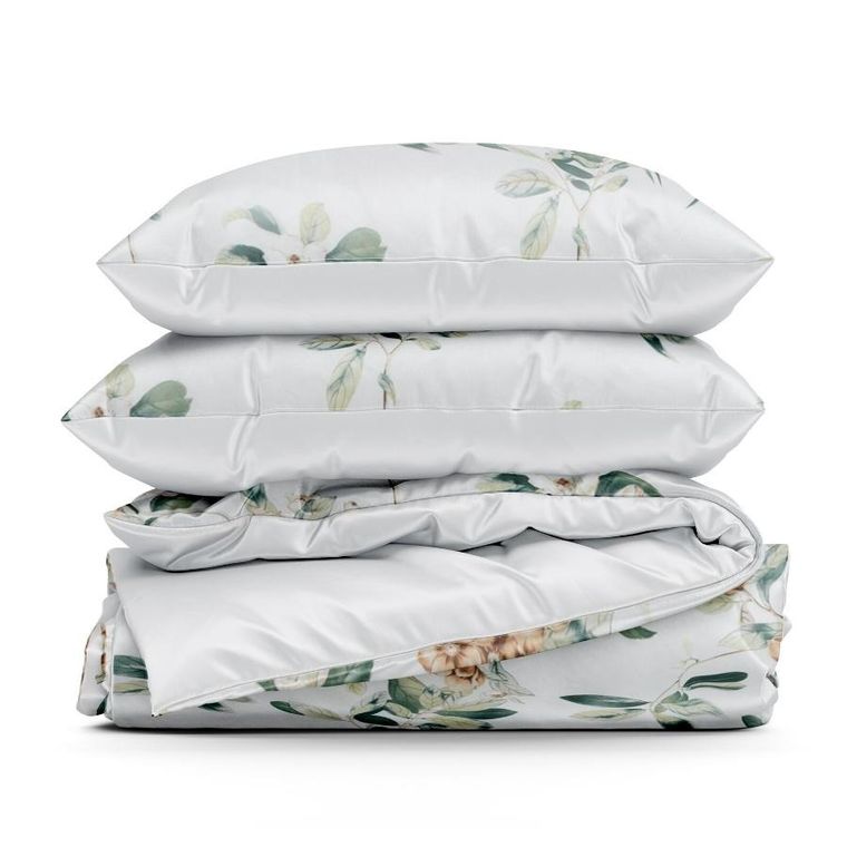 Eurofirany, komplet pościeli bawełnianej, Nikola, 160-200 cm, biały