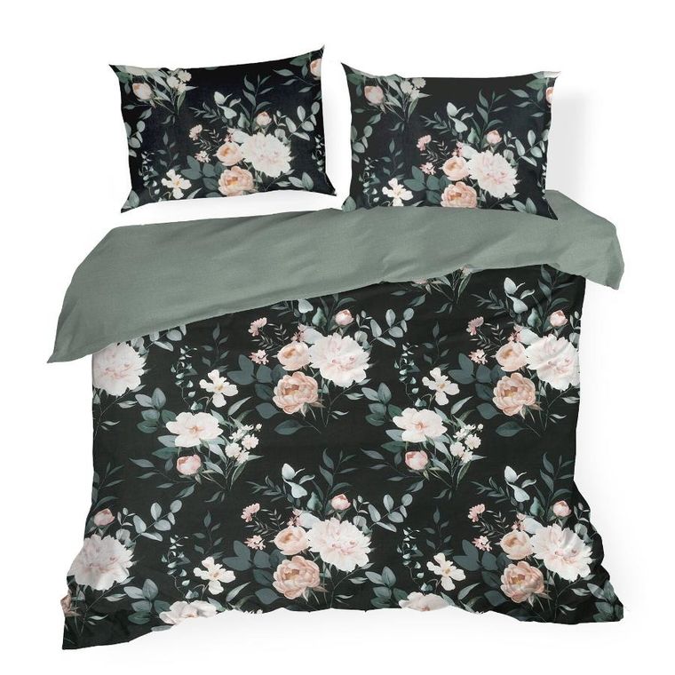 Eurofirany, komplet pościeli bawełnianej, Rosita1, 140-200 cm, czarny