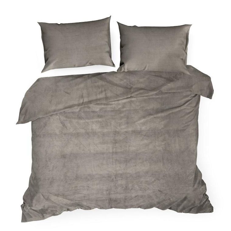 Eurofirany, komplet pościeli flano, 200-220 cm, beżowy