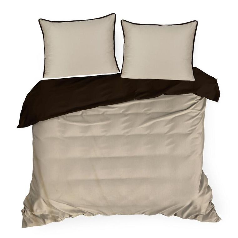 Eurofirany, komplet pościeli, Lunara, 160-200 cm, beżowy