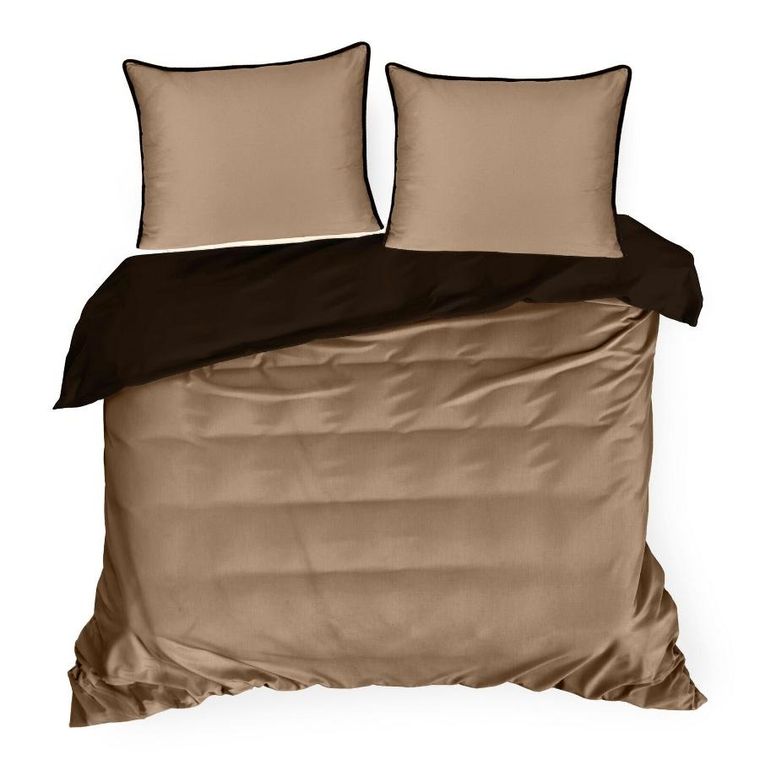 Eurofirany, komplet pościeli, Lunara, 160-200 cm, jasnobrązowy