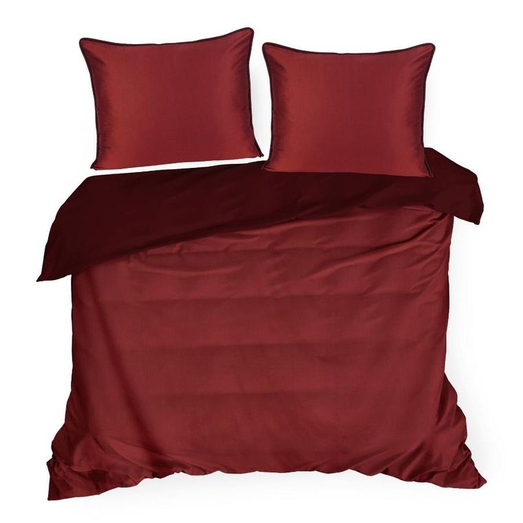 Eurofirany, komplet pościeli, Lunara, 220-200 cm, marsala