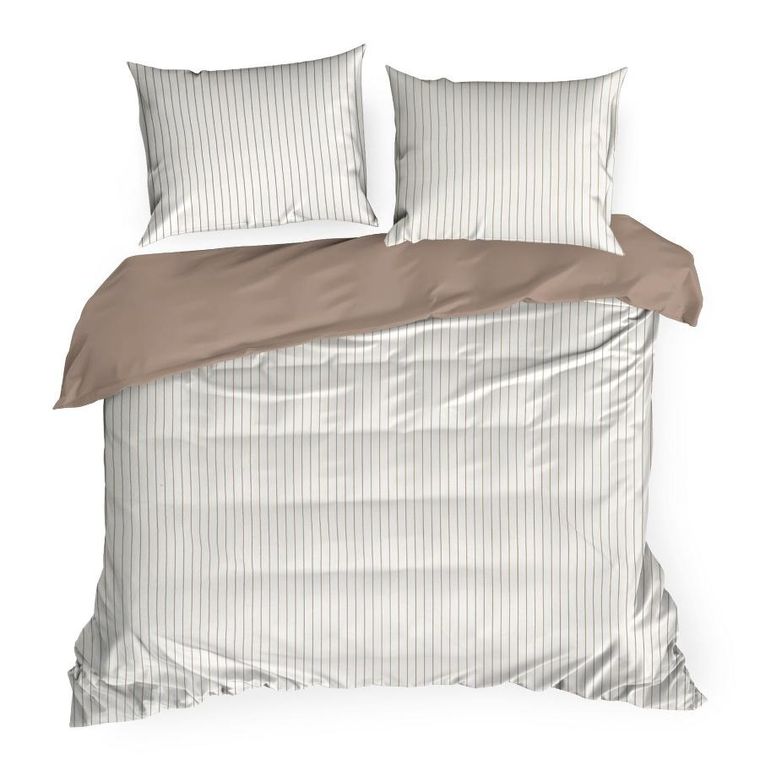 Eurofirany, komplet pościeli satynowej, Raya, 140-200 cm, biały