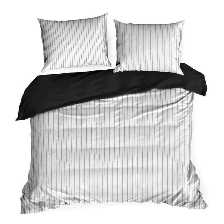 Eurofirany, komplet pościeli satynowej, Raya, 220-200 cm, biały