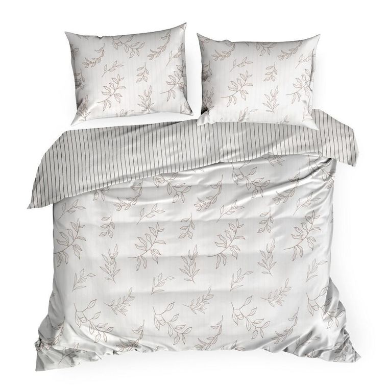 Eurofirany, komplet pościeli satynowej, Raya1, 160-200 cm, biały