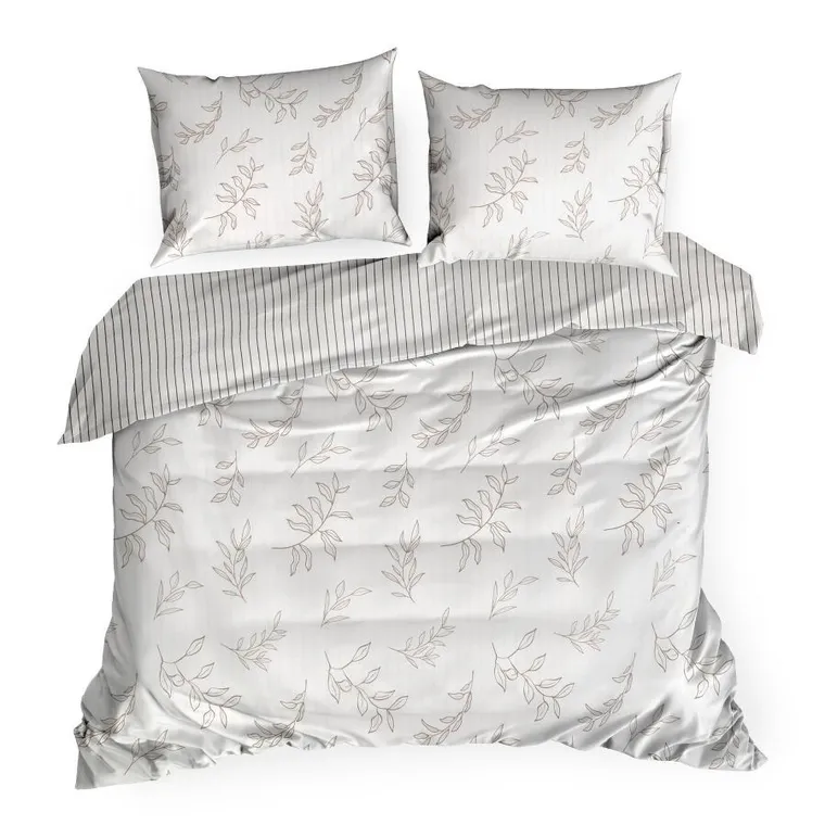 Eurofirany, komplet pościeli satynowej, Raya1, 220-200 cm, biały