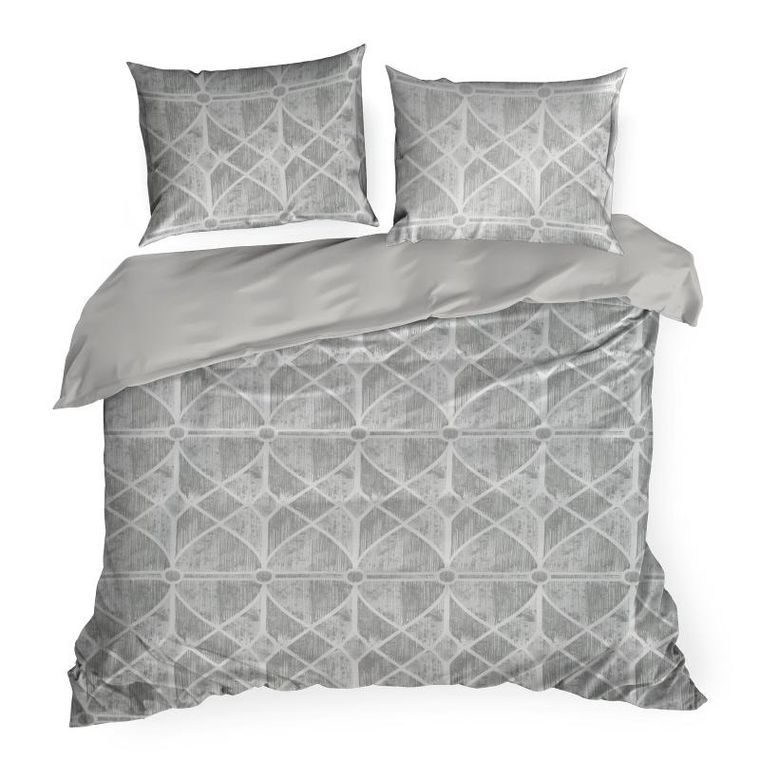 Eurofirany, komplet pościeli satynowej, Spring, 160-200 cm, biały