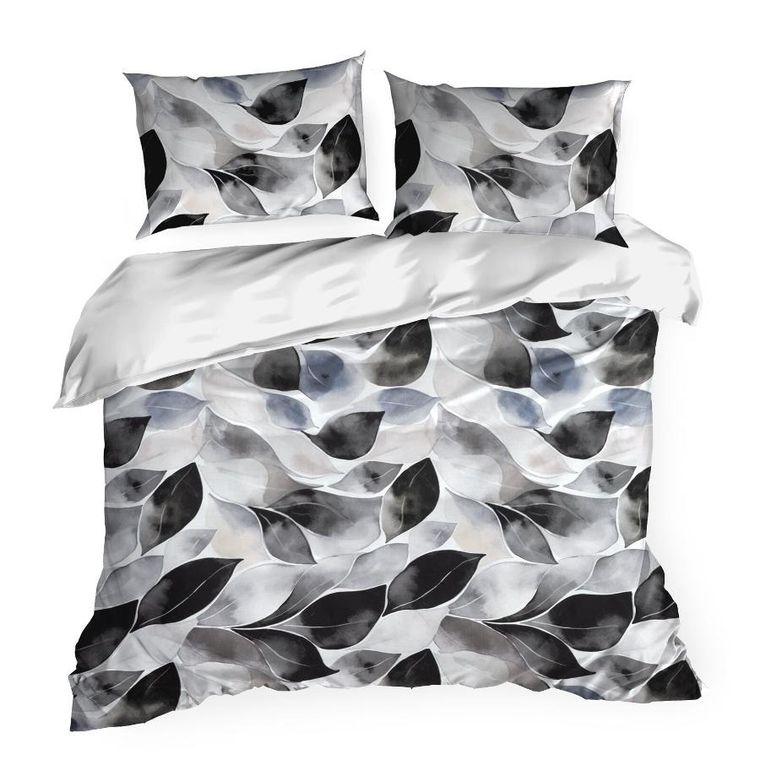 Eurofirany, komplet pościeli satynowej, Spring, 160-200 cm, biały