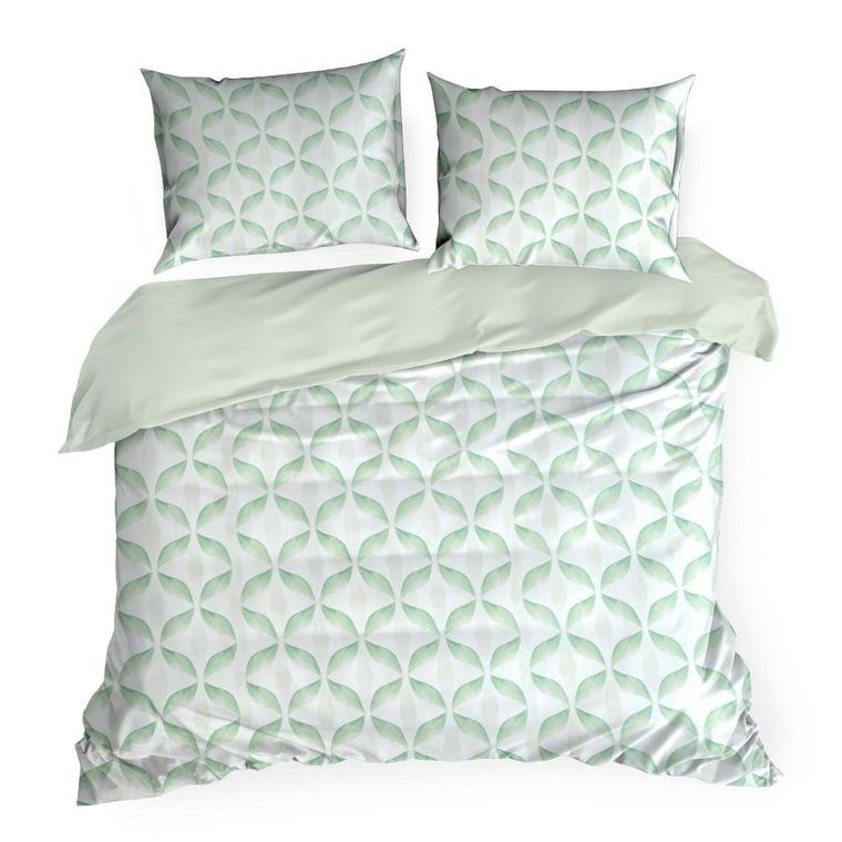 Eurofirany, komplet pościeli satynowej, spring, 160-200 cm, miętowy