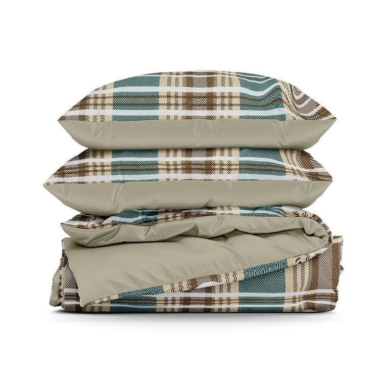 Eurofirany, komplet pościeli satynowej, Spring, 220-200 cm, jasnobrązowy