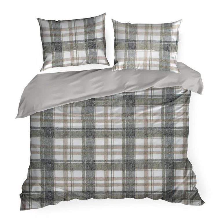 Eurofirany, komplet pościeli satynowej, Spring, 220-200 cm, szary