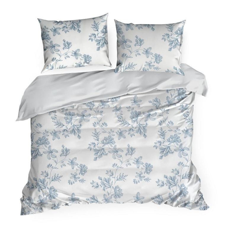 Eurofirany, komplet pościeli satynowej, Spring 99, 160-200 cm, biały