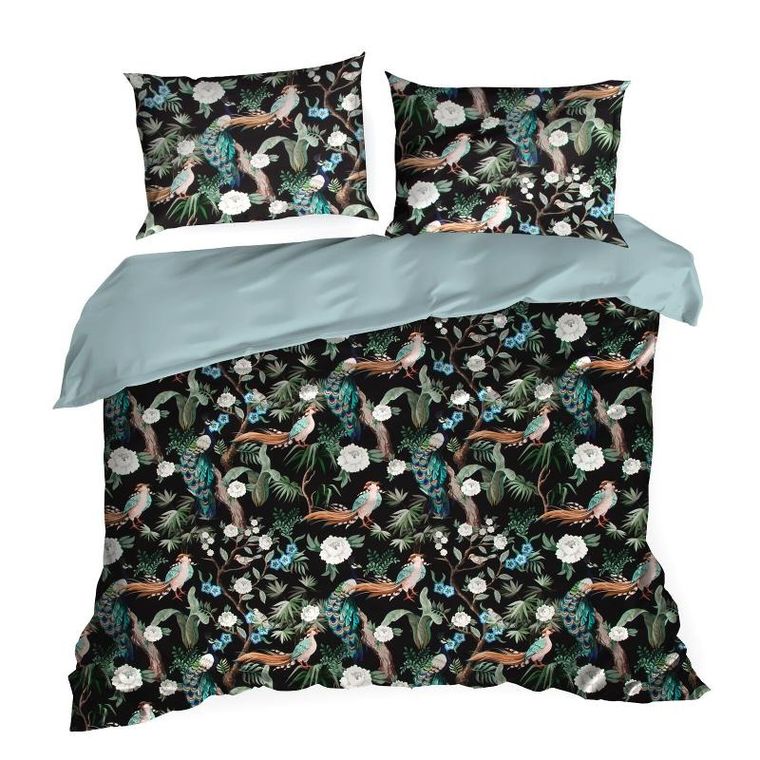 Eurofirany, komplet pościeli w pudełku gift, czarny, 140-200 cm + 70-80 cm x1