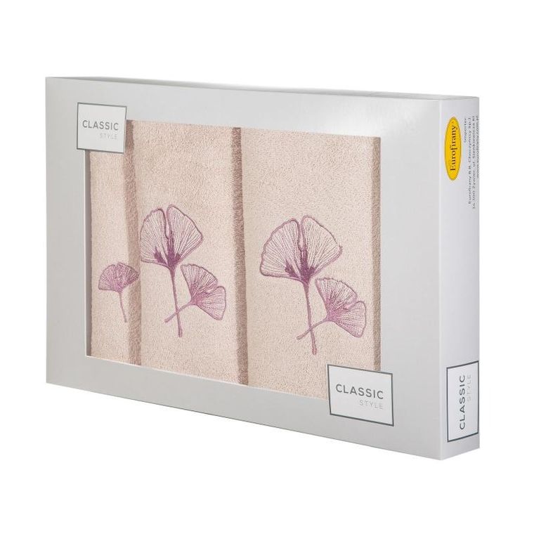 Eurofirany, komplet ręczników, 30-50 cm, 50-90 cm, 70-140 cm, różowy