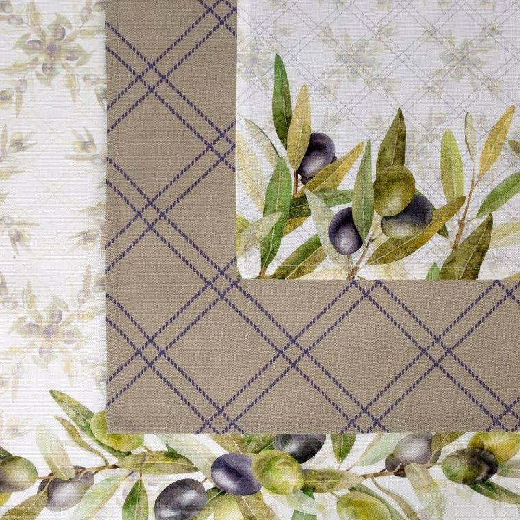 Eurofirany, komplet ręczników kuchennych, 3 szt., Olive, 50-75 cm, naturalny