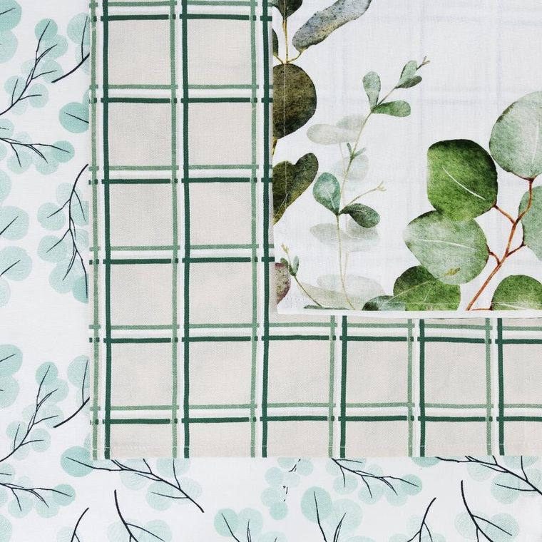 Eurofirany, komplet ręczników kuchennych, Clover, 50-75 cm, naturalny