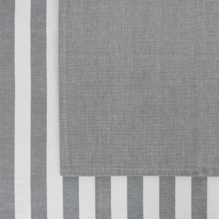 Eurofirany, komplet ręczników kuchennych, Karin, 50-70 cm, srebrny
