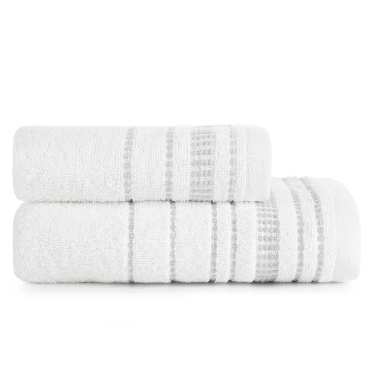 Eurofirany, komplet ręczników,2 sztt, 30-50 cm, 50-90 cm, biały