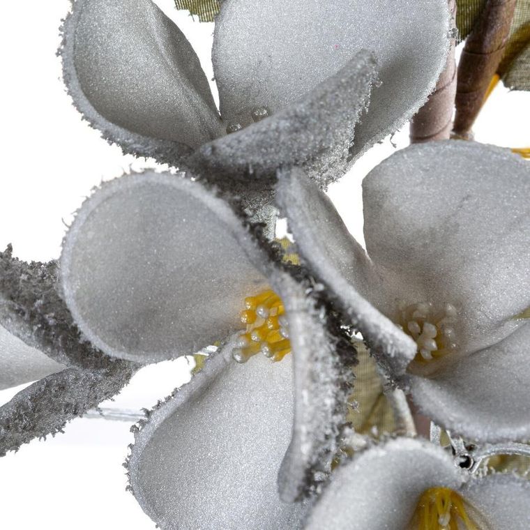 Eurofirany, kwiat flore, 17-70 cm, srebrny