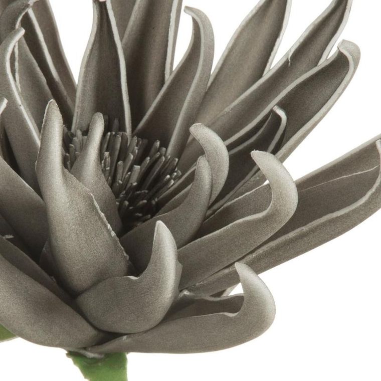 Eurofirany, kwiat flore, 22 cm, srebrny