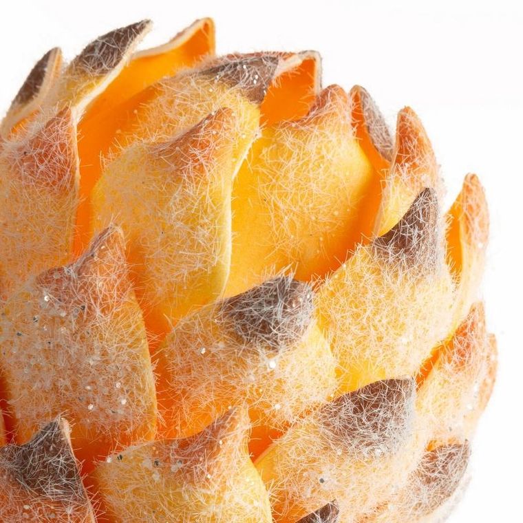 Eurofirany, kwiat Flore, 67 cm, pomarańczowy