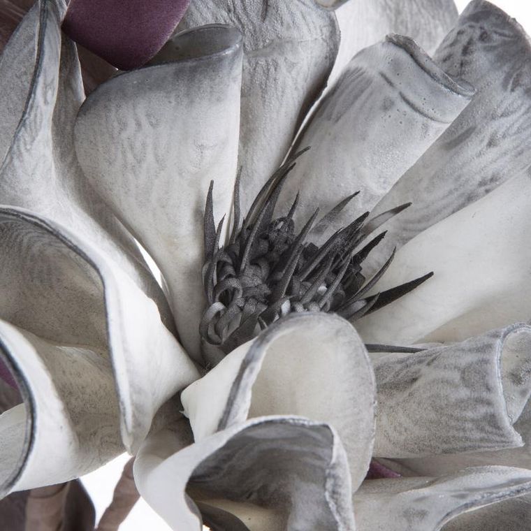 Eurofirany, kwiat Flore, 72 cm, srebrny