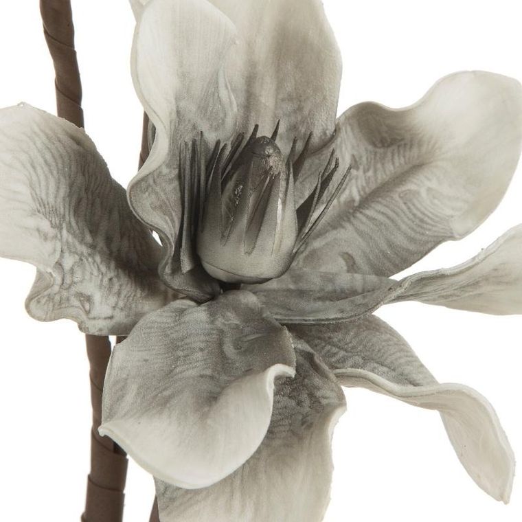 Eurofirany, kwiat Flore, 74 cm, srebrny