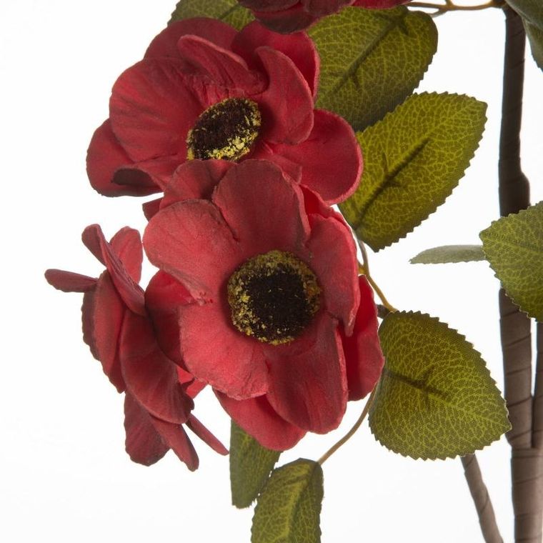 Eurofirany, kwiat Flore, czerwony