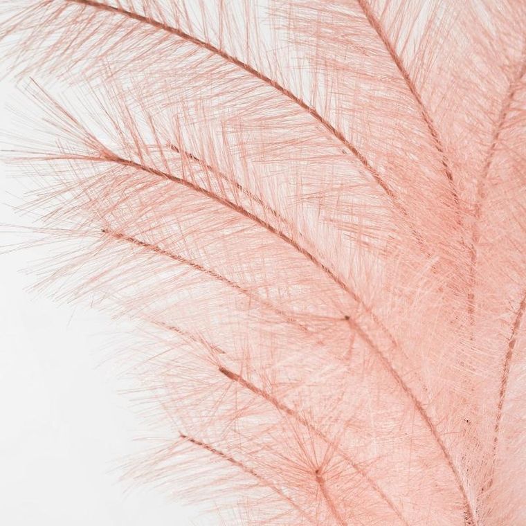 Eurofirany, kwiat Flore, długość 1cm, część ozdobna - pióropusz 50 cm, pudrowy róż