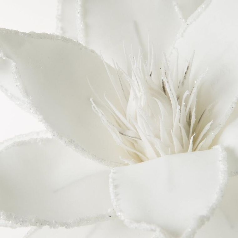 Eurofirany, kwiat Flore, długość 78 cm, średnica kwiatu 38 cm, biały