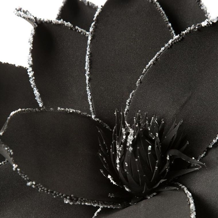 Eurofirany, kwiat Flore, długość 78 cm, średnica kwiatu 38 cm, czarny