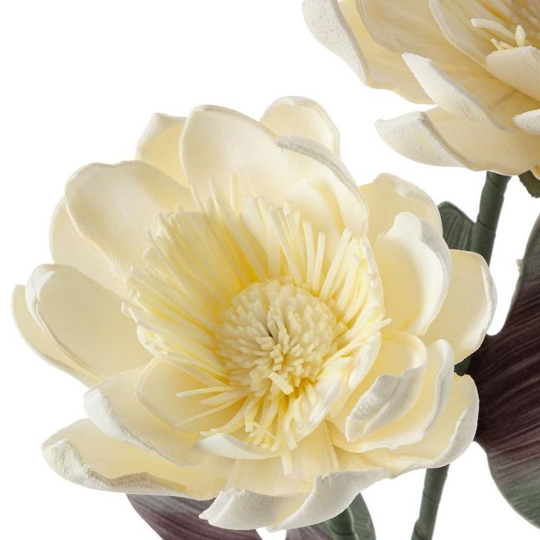 Eurofirany, kwiat flore, kremowy