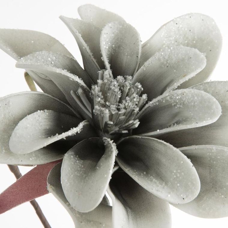 Eurofirany, kwiat Flore, srebrny