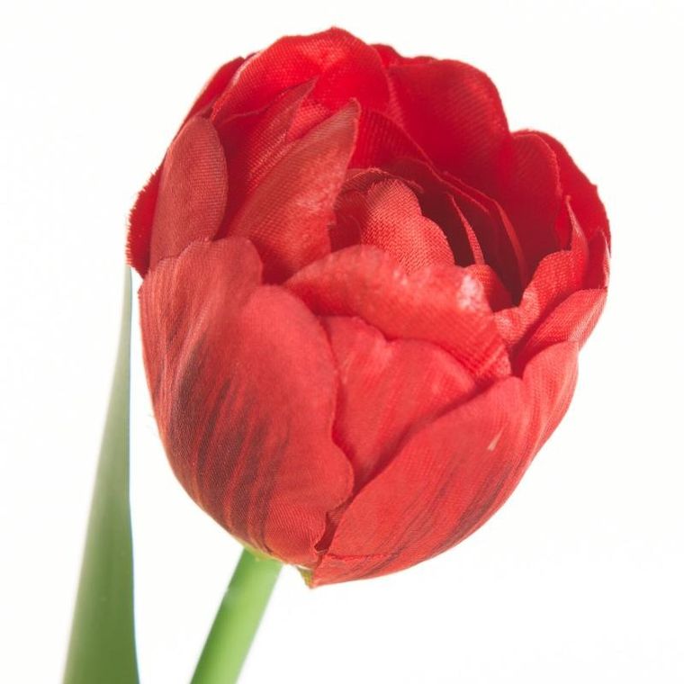 Eurofirany, kwiat natu, 37 cm, czerwony