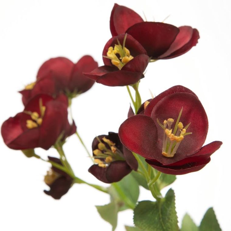 Eurofirany, kwiat natu, 40 cm, bordowy