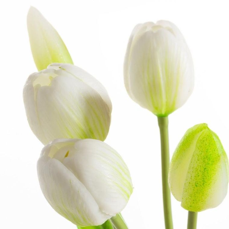 Eurofirany, kwiat natu, 41 cm, biały