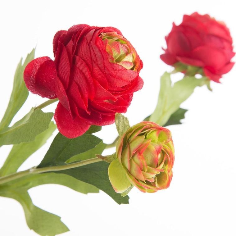 Eurofirany, kwiat Natu, 44 cm, czerwony