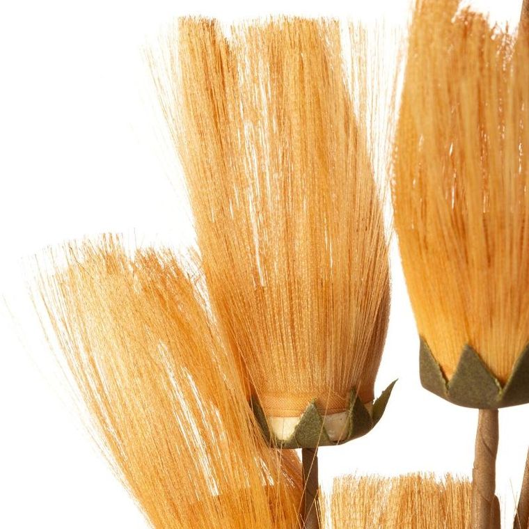 Eurofirany, kwiat natu, 80 cm, pomarańczowy