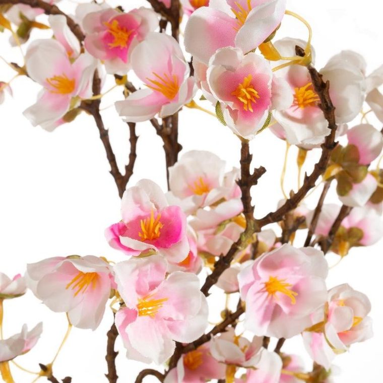 Eurofirany, kwiat Natu, długość 1cm, długość z kwiatami 50 cm, średnica kwiat 3 cm, biały