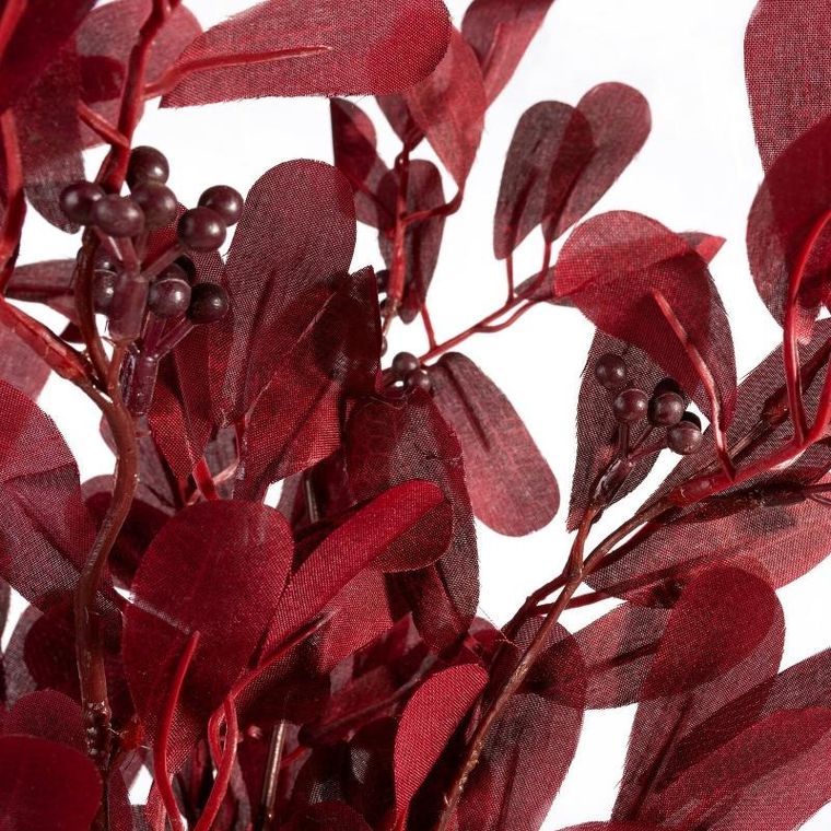 Eurofirany, kwiat Natu, długość 50 cm, długość z liśćmi 30 cm, liść 5 cm, bordowy