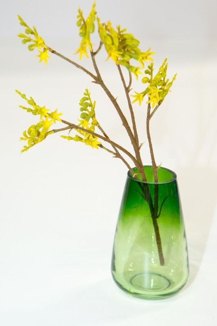 Eurofirany, kwiat Natu, długość 75 cm, długość z kwiatami 40 cm, długość kwiatu 6 cm, żółty