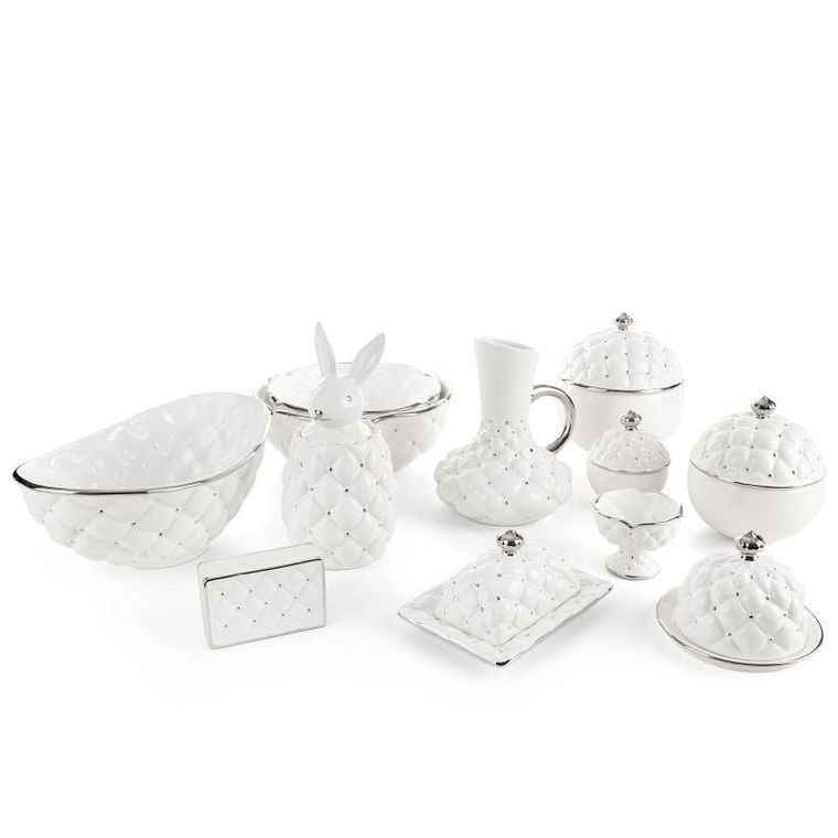 Eurofirany, misa dekoracyjna, Adore, 25-25-10 cm, biały