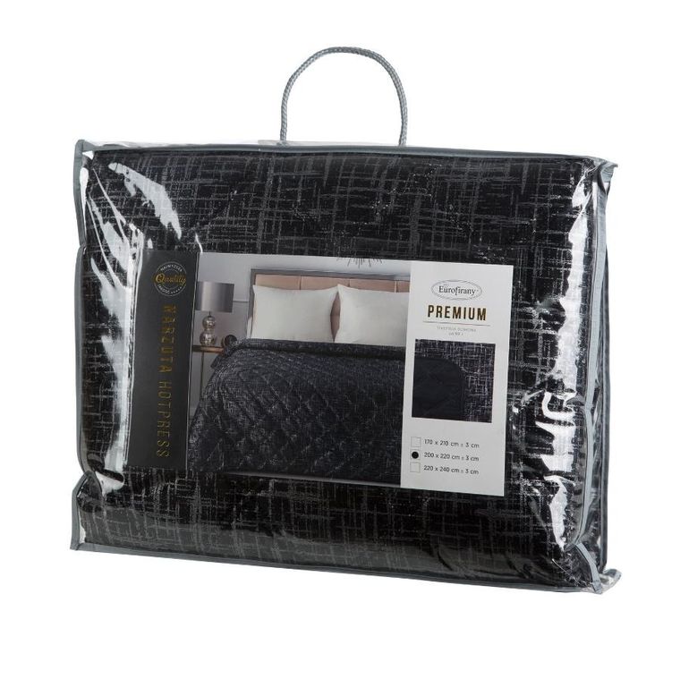 Eurofirany, narzuta blink 6, 170-210 cm, czarny