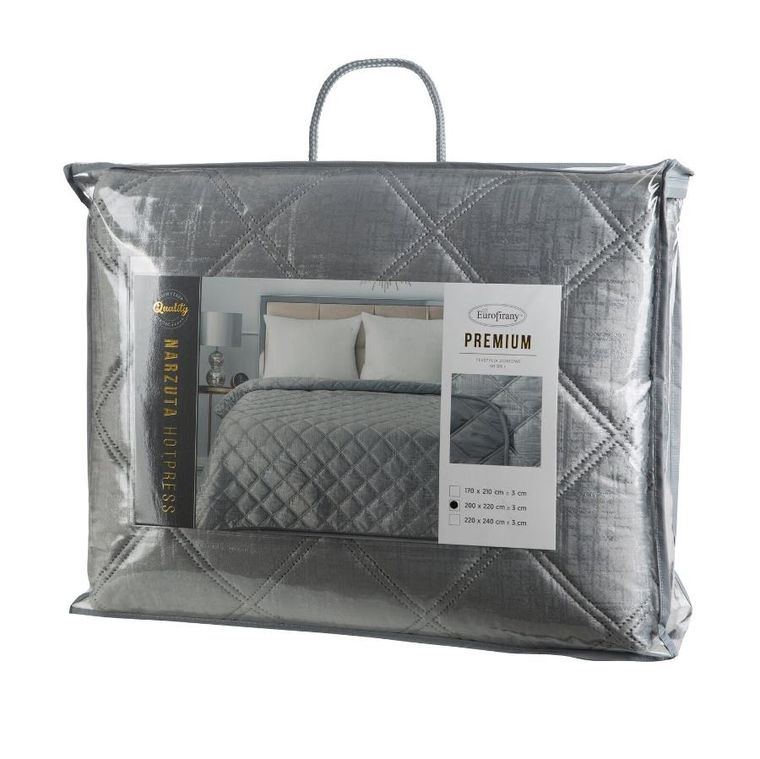 Eurofirany, narzuta blink 6, 170-210 cm, srebrny