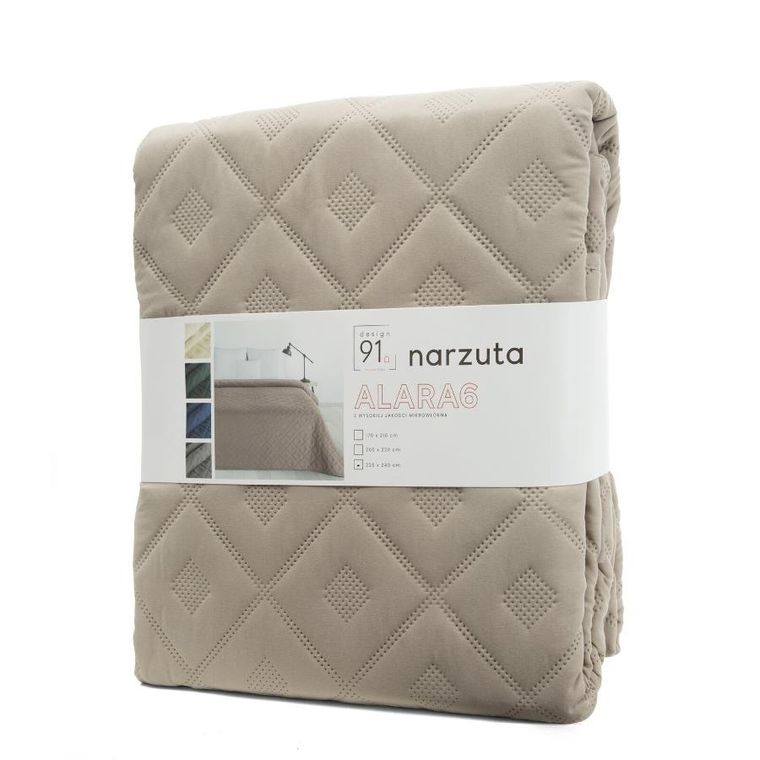 Eurofirany, narzuta d91 Alara, 200-220 cm, ciemnobeżowy