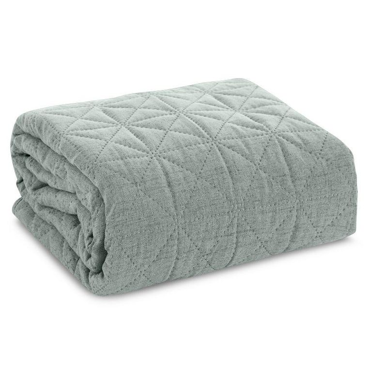 Eurofirany, narzuta len, 220-240 cm, miętowy