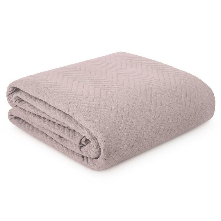 Eurofirany, narzuta len, 220-240 cm, różowy